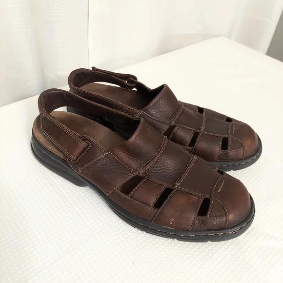 Dunham Shoes Dunham New Balance Leather Sandals Fisherman Hook Loop Close Sz 1d Poshmark